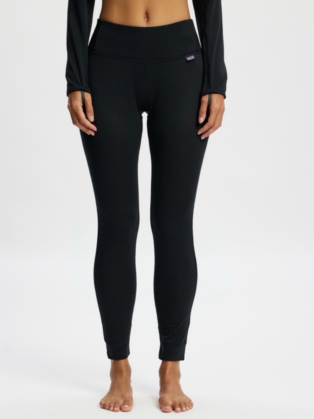 Patagonia Capilene black Base layer Leggings bottoms women’s Sz M